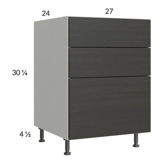 RTA Euro Cafe 27" 2-Drawer Range Base Cabinet with 1 False Drawer Front
