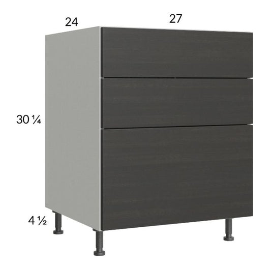 RTA Euro Cafe 27" 3-Drawer Base Cabinet