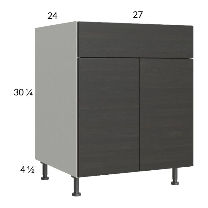 RTA Euro Cafe 27" Base Cabinet with 2 Finished End Panels