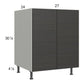 RTA Euro Cafe 27" Full Height Door Base Cabinet
