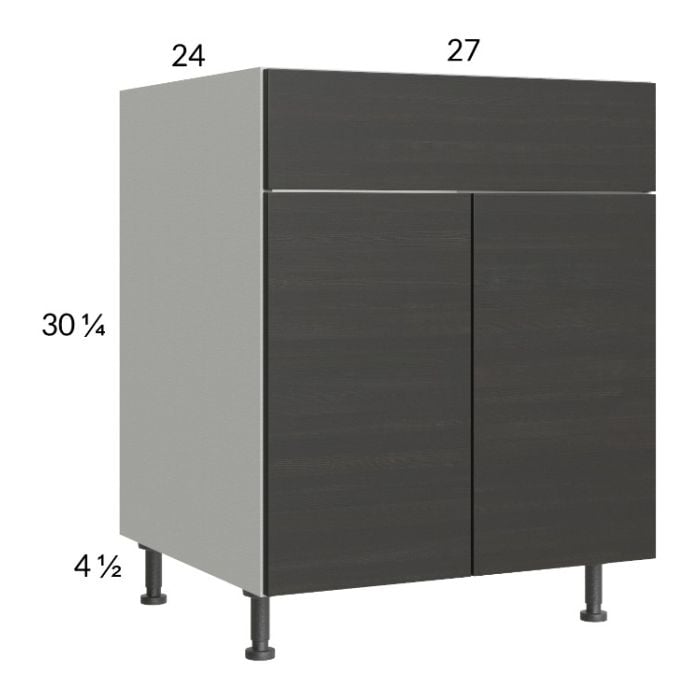 RTA Euro Cafe 27" Sink Base Cabinet with 1 Finished End Panel