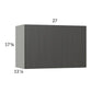 RTA Euro Cafe 27" x 17-5/8" Flip Up Door Wall Cabinet with 1 Finished End Panel