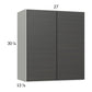 RTA Euro Cafe 27" x 30-1/4" Wall Cabinet with 2 Finished End Panels