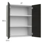 RTA Euro Cafe 27" x 35-1/4" Wall Cabinet with 1 Finished End Panel