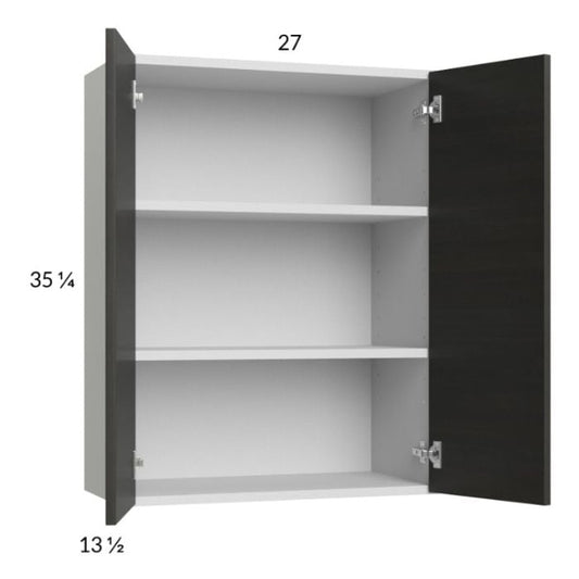 RTA Euro Cafe 27" x 35-1/4" Wall Cabinet with 1 Finished End Panel