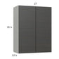 RTA Euro Cafe 27" x 35-1/4" Wall Cabinet with 2 Finished End Panels