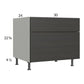 RTA Euro Cafe 30" 2-Drawer Desk Base Cabinet with 1 Finished End Panel