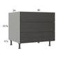 RTA Euro Cafe 30" 3-Drawer Desk Base Cabinet with 2 Finished End Panels