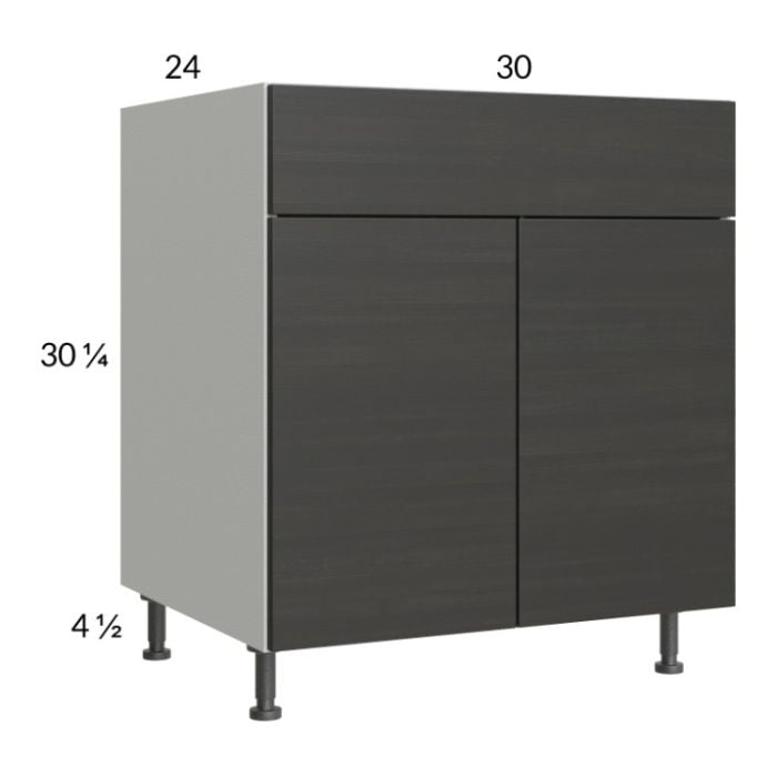 RTA Euro Cafe 30" Base Cabinet with 2 Finished End Panels