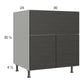 RTA Euro Cafe 30” Farm Sink Base Cabinet