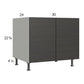 RTA Euro Cafe 30" Full Height Door Desk Base Cabinet with 2 Finished End Panels