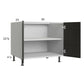 RTA Euro Cafe 30" Full Height Door Desk Base Cabinet with 2 Finished End Panels