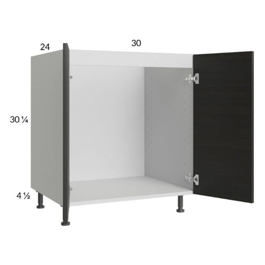 RTA Euro Cafe 30" Full Height Door Sink Base Cabinet with 1 Finished End Panel