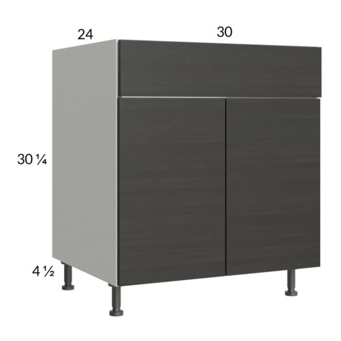 RTA Euro Cafe 30" Sink Base Cabinet with 2 Finished End Panels