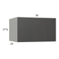 RTA Euro Cafe 30" x 17-5/8" x 24" Flip Up Door Wall Cabinet with 1 Finished End Panel