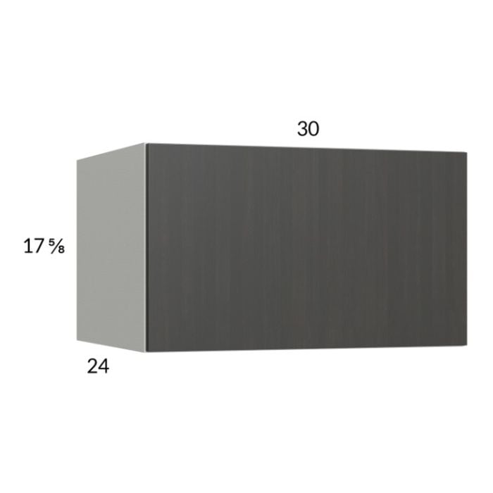 RTA Euro Cafe 30" x 17-5/8" x 24" Flip Up Door Wall Cabinet with 2 Finished End Panels