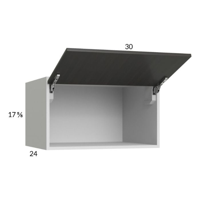 RTA Euro Cafe 30" x 17-5/8" x 24" Flip Up Door Wall Cabinet with 2 Finished End Panels