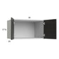 RTA Euro Cafe 30" x 17-5/8" x 24" Wall Cabinet with 1 Finished End Panel