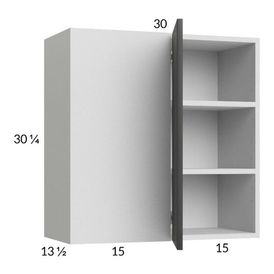 RTA Euro Cafe 30" x 30-1/4" Blind Corner Wall Cabinet with 2 Finished End Panels