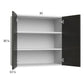 RTA Euro Cafe 30" x 30-1/4" Wall Cabinet with 1 Finished End Panel