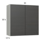 RTA Euro Cafe 30" x 30-1/4" Wall Cabinet with 2 Finished End Panels