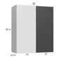RTA Euro Cafe 30" x 35-1/4" Blind Corner Wall Cabinet