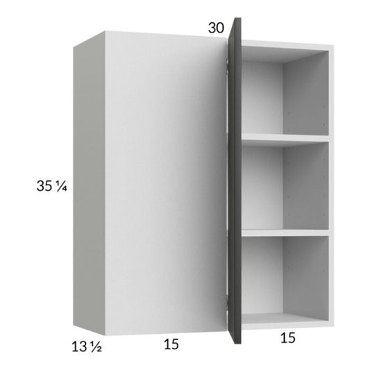 RTA Euro Cafe 30" x 35-1/4" Blind Corner Wall Cabinet with 1 Finished End Panel