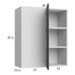 RTA Euro Cafe 30" x 35-1/4" Blind Corner Wall Cabinet