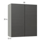 RTA Euro Cafe 30" x 35-1/4" Wall Cabinet