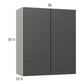 RTA Euro Cafe 30" x 35-1/4" Wall Cabinet with 2 Finished End Panels