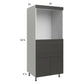 RTA Euro Cafe 30" x 71-1/4" Single Oven Cabinet with 1 Drawer, 2 Doors and 1 Finished End Panel