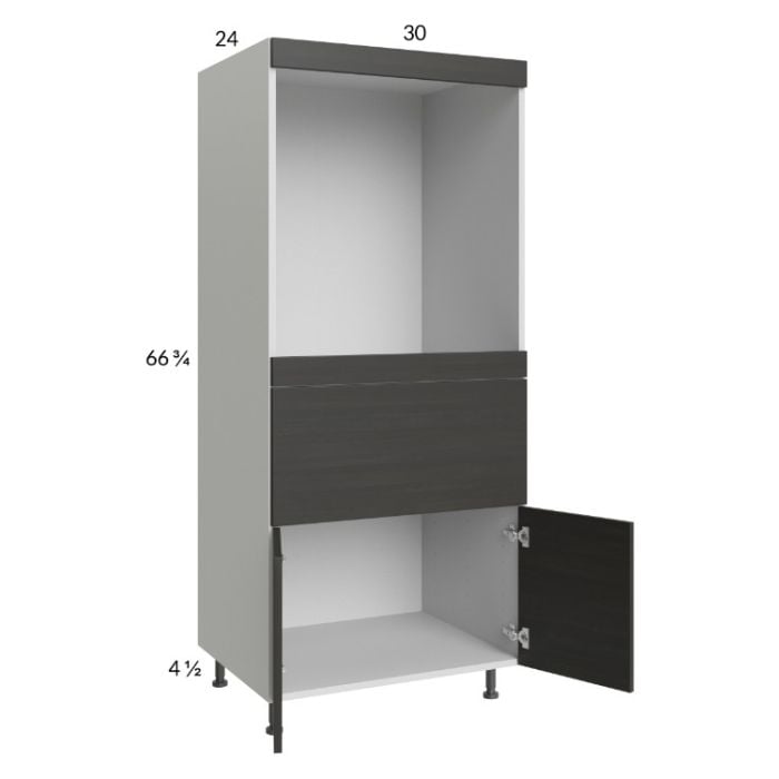 RTA Euro Cafe 30" x 71-1/4" Single Oven Cabinet with 1 Drawer, 2 Doors and 2 Finished End Panels