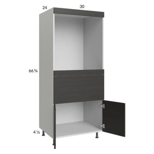 RTA Euro Cafe 30" x 71-1/4" Single Oven Cabinet with 1 Drawer, 2 Doors and 2 Finished End Panels