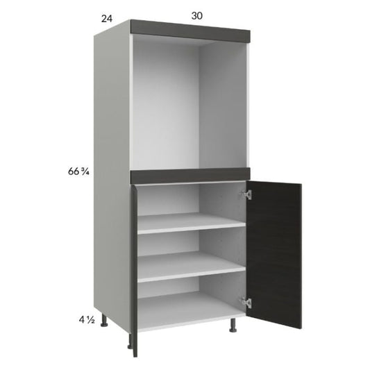 RTA Euro Cafe 30" x 71-1/4" Single Oven Cabinet with 2 Doors and 2 Finished End Panels