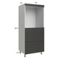 RTA Euro Cafe 30" x 71-1/4" Single Oven Cabinet with 2 Drawers, 1 Inner Drawer, and 1 Finished End Panel