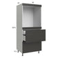 RTA Euro Cafe 30" x 71-1/4" Single Oven Cabinet with 2 Drawers and 1 Inner Drawer