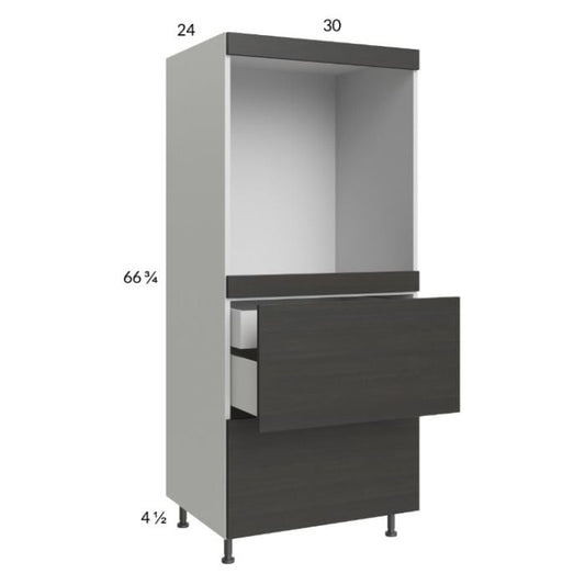 RTA Euro Cafe 30" x 71-1/4" Single Oven Cabinet with 2 Drawers and 1 Inner Drawer