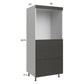RTA Euro Cafe 30" x 71-1/4" Single Oven Cabinet with 2 Drawers and 2 Finished End Panels