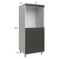 RTA Euro Cafe 30" x 71-1/4" Single Oven Cabinet with 3 Drawers and 1 Finished End Panel