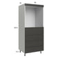 RTA Euro Cafe 30" x 71-1/4" Single Oven Cabinet with 4 Drawers and 2 Finished End Panels