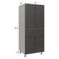 RTA Euro Cafe 30" x 71-1/4" Utility Cabinet with 2 Doors, 1 Drawer and 1 Finished End Panel