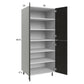 RTA Euro Cafe 30" x 71-1/4" Utility Cabinet with 2 Doors and 1 Finished End Panel