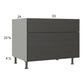RTA Euro Cafe 33" 2-Drawer Desk Base Cabinet with 2 Finished End Panels
