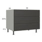 RTA Euro Cafe 33" 3-Drawer Desk Base Cabinet