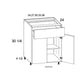 RTA Euro Cafe 33" Base Cabinet with 1 Finished End Panel