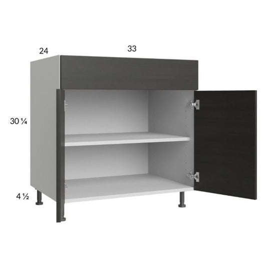 RTA Euro Cafe 33" Base Cabinet with 1 Finished End Panel