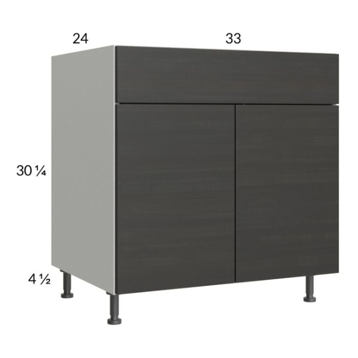 RTA Euro Cafe 33" Base Cabinet with 2 Finished End Panels