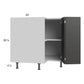 RTA Euro Cafe 33" Corner Base Cabinet with 2 Finished End Panels