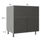 RTA Euro Cafe 33” Farm Sink Base Cabinet