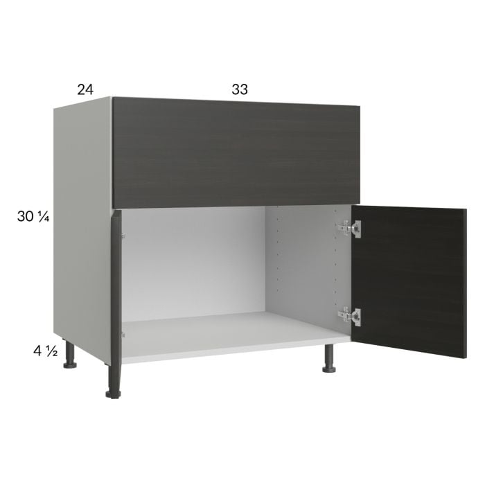 RTA Euro Cafe 33” Farm Sink Base Cabinet with 2 Finished End Panels